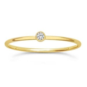 Gold Filled Cubic Zirconia Stacking Ring