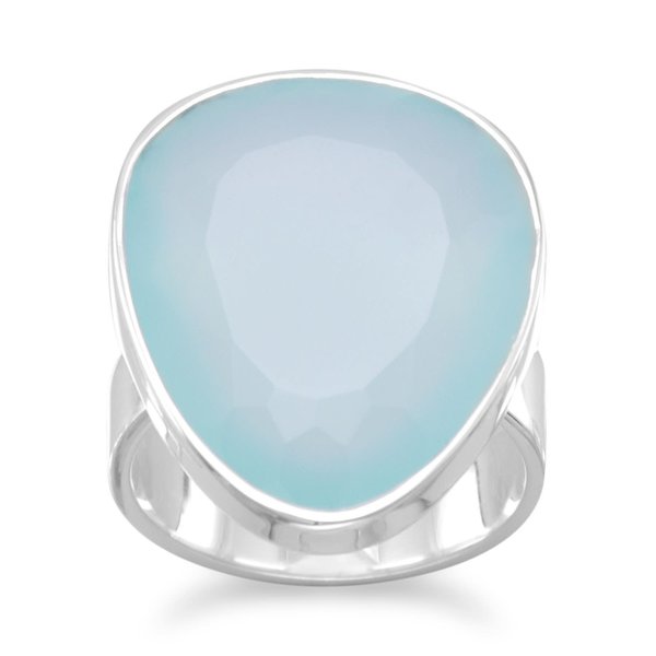 Sterling Silver Freeform Chalcedony Ring