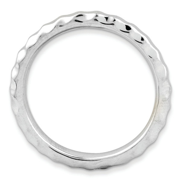 Sterling Silver Stackable Hammered Band