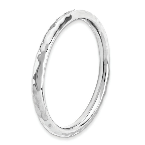 Sterling Silver Stackable Hammered Band