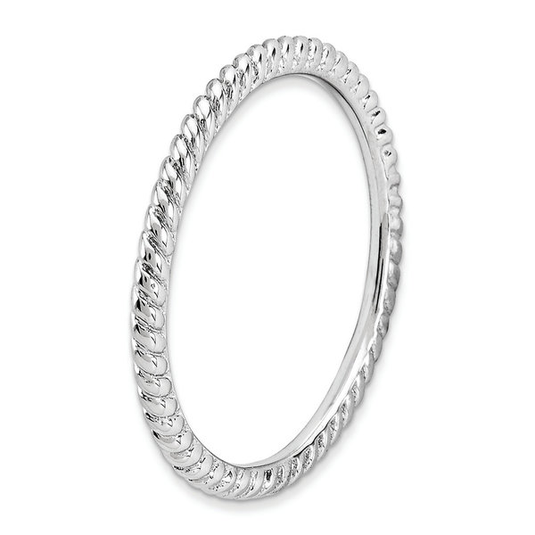 Sterling Silver Stackable Twisted Band