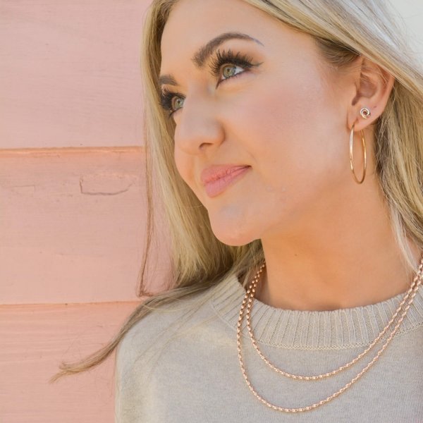 Rose Gold Filled Charleston Rice Bead Necklace