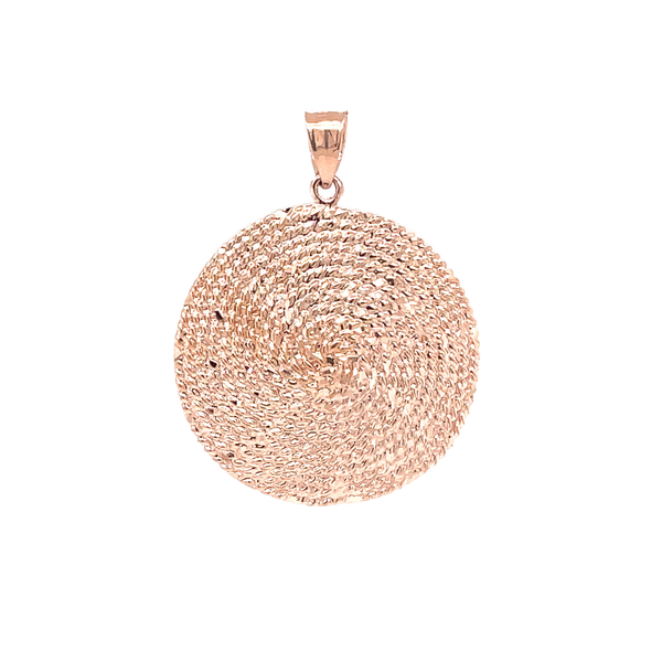 14k Rose Gold Diamond Pendant