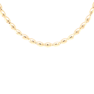 Yellow Gold Filled Charleston Rice Bead Necklace