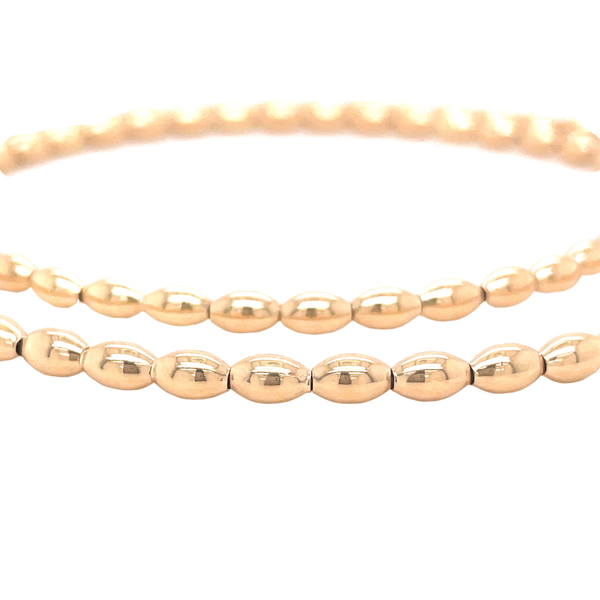 Yellow Gold Filled Charleston Rice Bead Necklace