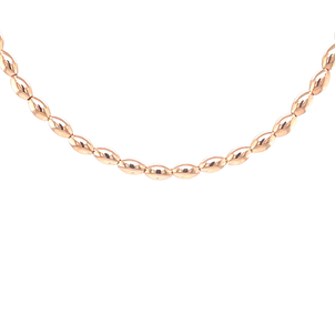 Rose Gold Filled Charleston Rice Bead Necklace
