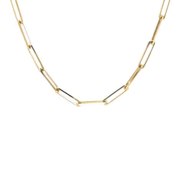 14K Yellow Gold 2.7mm Paperclip Necklace 20"