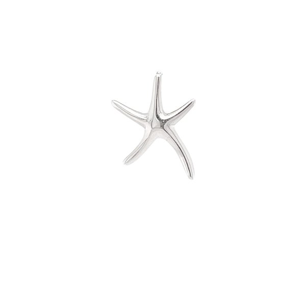 Sterling Silver Starfish Pendant with Hidden Bail