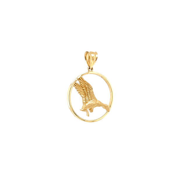 14K Yellow Gold SEWE Diamond Cut Duck Pendant