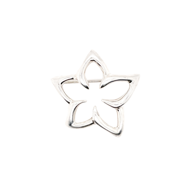 Gold Creations Sterling Silver Estate Tiffany & Co Plumeria Pin