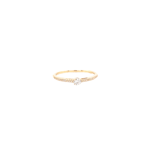 14K Yellow Gold .17 Carat Diamond Favorite Stackable Ring