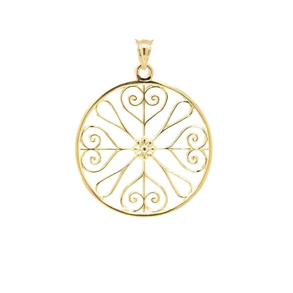 14K Yellow Gold Thomas Bennett House Gate Pendant