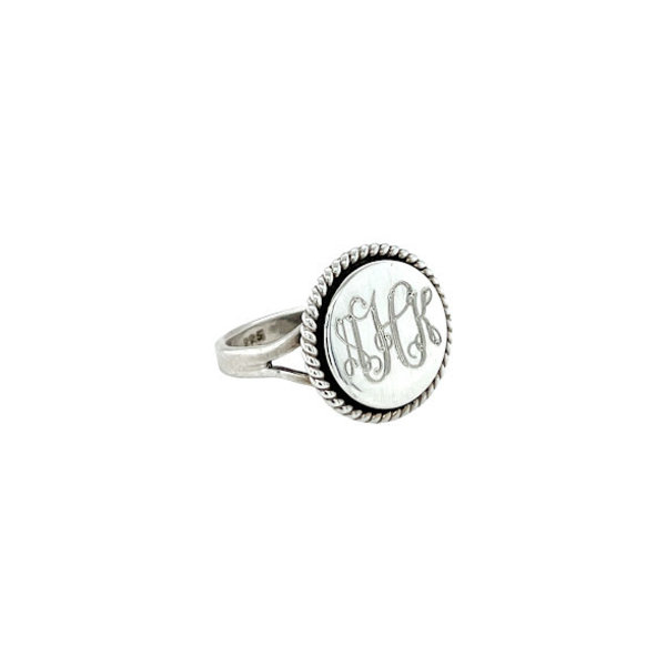 Deens verdrietig Pa SS Round Monogram Ring w/ Rope Edge See Notes For Pricing - Gold Creations