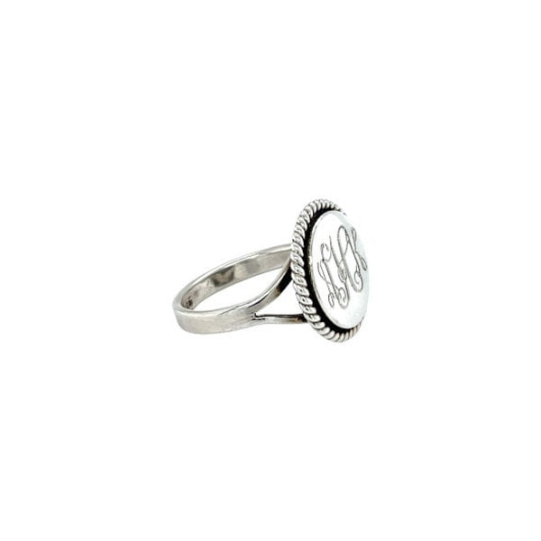 Circle Monogram Ring [Sterling silver, Gold]