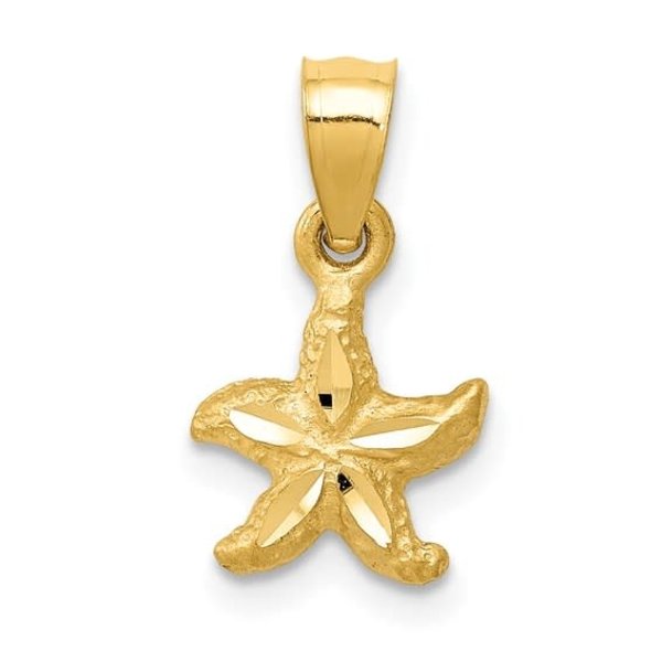 14K Solid Yellow Gold Starfish Necklace – LTB JEWELRY