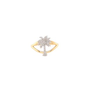 14KYW GC Original .20ct Diamond Palmetto Split Shank Ring