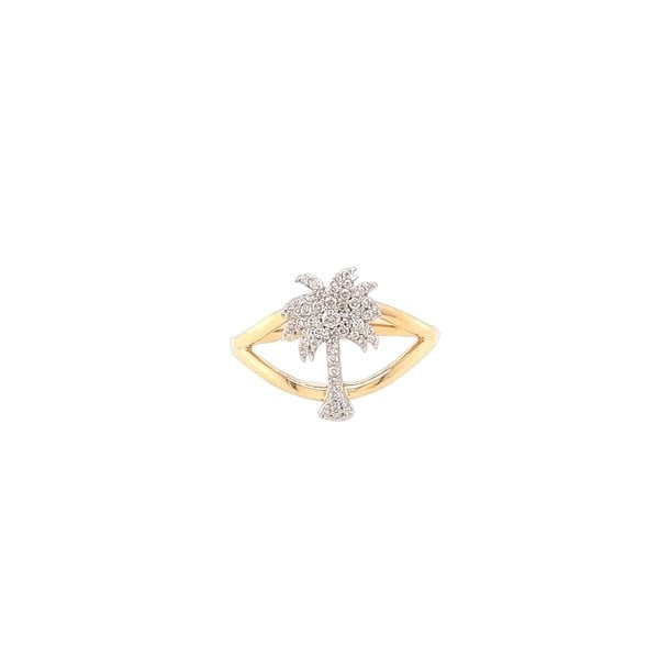 14KYW GC Original .20ct Diamond Palmetto Split Shank Ring