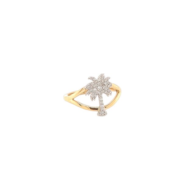 14KYW GC Original .20ct Diamond Palmetto Split Shank Ring