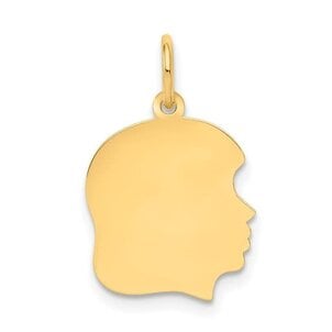 14KY Small Girl Head Silhouette 27 Gauge