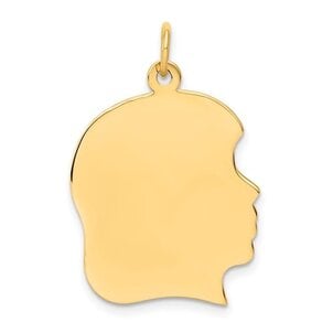 14KY Large Girl Head Silhouette 27 Gauge