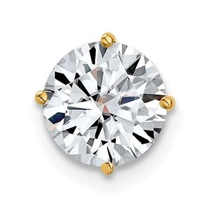 14KY 1.5 Carat Round Moissanite Pendant