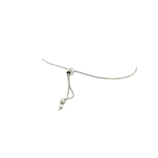 Sterling Silver Diamond Cut Oval Sweetgrass Lariat Bracelet