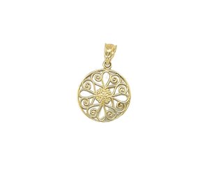 14K Yellow Gold Mother of Pearl 5 King Gate - Gold Creations