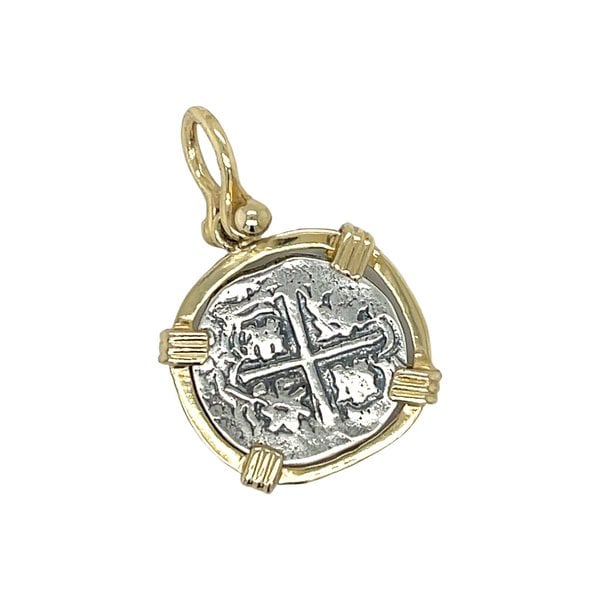 14K Yellow Gold/Sterling Silver Replica Atocha Pendant