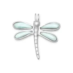 Sterling Silver Larimar Dragonfly Pendant