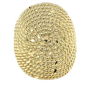 14K Yellow Gold D/C Sweetgrass Wrap Ring