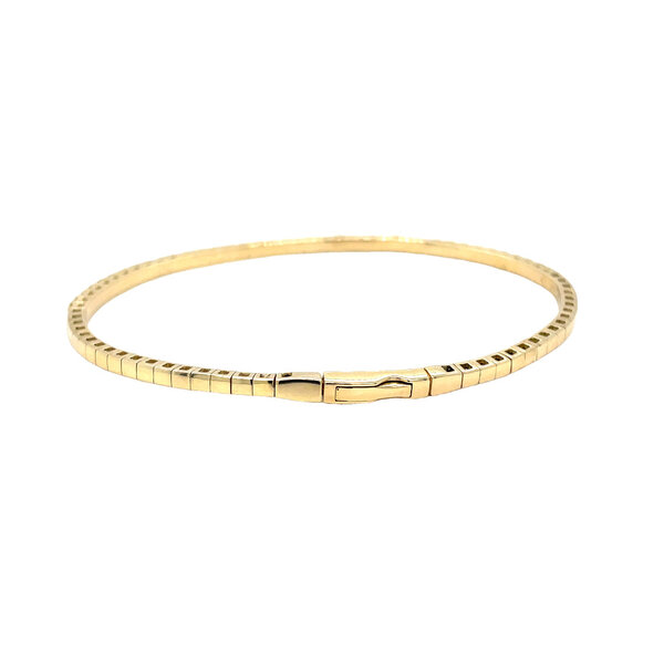 14K Yellow Gold 1ct Diamond Flexible Tennis Bracelet 7"