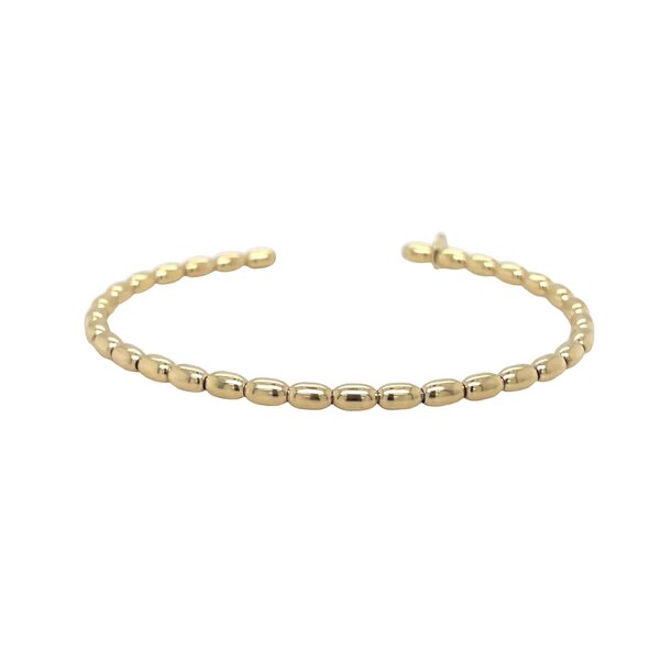 Gold Filled Medium Rice Bead Cuff