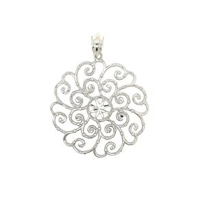 Sterling Silver Diamond Cut Francis Baker House Gate Pendant