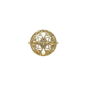 14K Yellow Gold 5 King Gate Ring