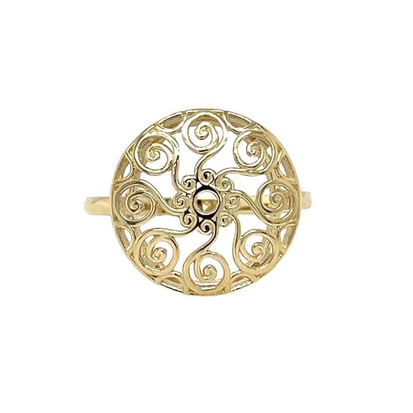 14K Yellow Gold Pirate Gate Ring