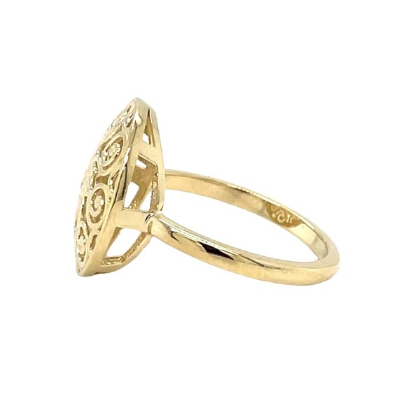 14K Yellow Gold Pirate Gate Ring