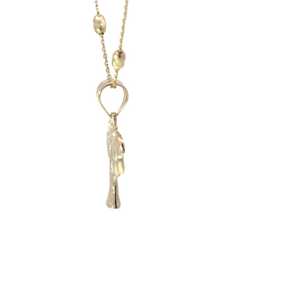 14K Yellow Gold Smooth Palmetto Tree Charm
