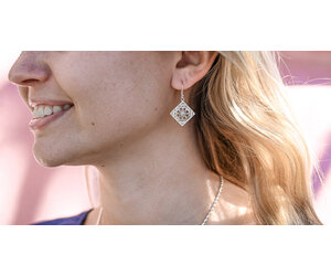 ◆STONEHENgE◆ Silver Earrings SC1247 Sterling Silver Old Exchange Gate Earrings - Gold Creations