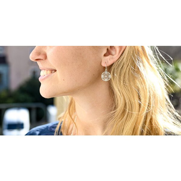 Sterling Silver Thomas Bennett House Gate Earrings