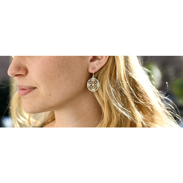 Sterling Silver Thomas Bennett House Gate Earrings