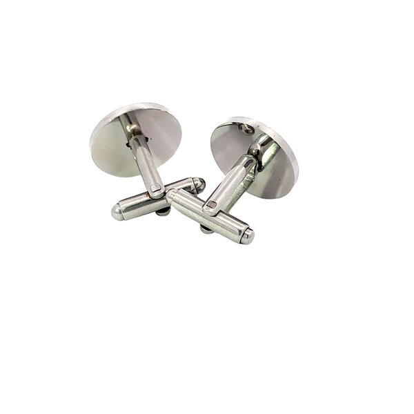 Sterling Silver Cuff Links with Machine Engarving