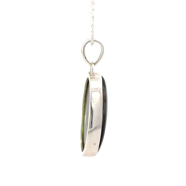 Sterling Silver 31x17mm Labradorite Oval Pendant