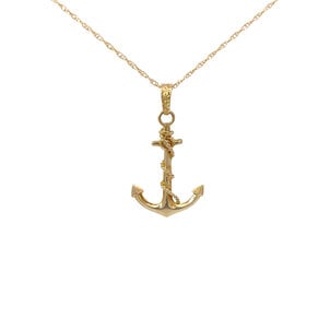 10KY 41X22mm Rope Anchor Necklace 24"