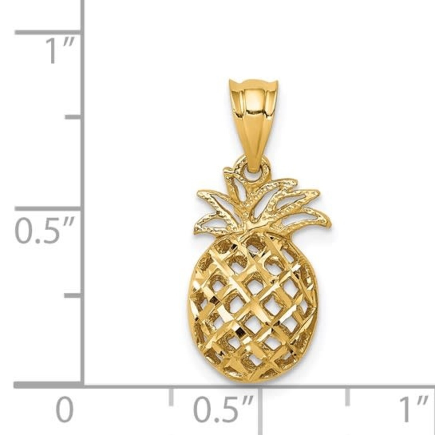 14k Yellow Gold D/Cut Pineapple Pendant 14k Yellow Gold D/Cut Pineapple Pendant