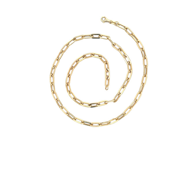 14K Yellow Gold 4.5mm Paperclip Chain 20"