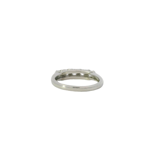 Platinum 1950's .25ct Diamond 5 Stone Band Size 5.25