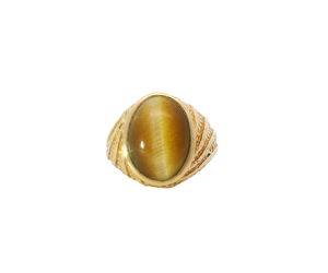cthy リング ９号　RED TIGER’S EYE Red Tiger's Eye Large Sterling Silver Ring, size 10.25