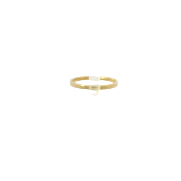 14K Yellow Gold .05ct Diamond Teal Enamel Ring Size 6.5