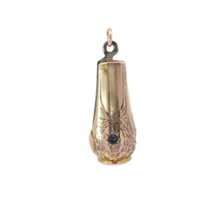 GF Victorian .10ct Sapp Filigree Cigar Cutter 40x15.5mm