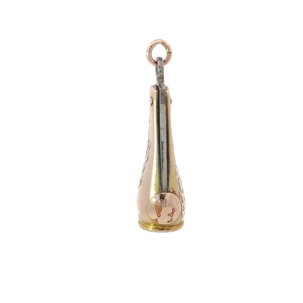 Gold Filled Victorian .10ct Sapphire Filigree Cigar Cutter 40x15.5mm